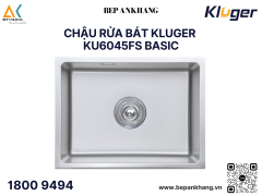 Chậu rửa bát 1 hố Kluger KU6045FS Basic - Inox POSCO 304 - LINEN dập nổi chống xước
